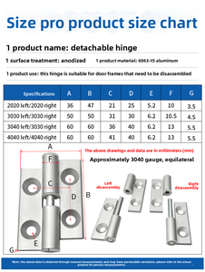 Tzhif आधुनिक एल्यूमीनियम मिश्र धातु अलग-कार्यालय भवन दरवाजे/खिड़कियों के लिए 180 डिग्री खोलने कोण - Product Image 6