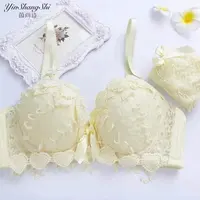 Lace Fabric Bra and Matching Panties Set for Girl