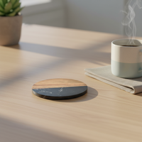 Sous-verres et sets de table isolants modernes en marbre noir et bois d'acacia, faits à la main, écologiques, durables et résistants à la chaleur