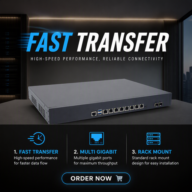 Network Security Firewall Appliance 1U Rackmount Intel Core I3 9100 2.5g Lan SFP10G Support PfSense OPNsense Industrial Sever Pc