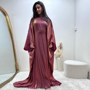 2025 nuovo modesto musulmano Abaya Shinny farfalla in poliestere Kaftan Abaya abiti da donna alla moda <span class=keywords><strong>abbigliamento</strong></span> islamico di tacchino - Product Image 3