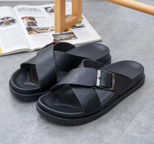 Sandales pour hommes à bout ouvert, commerce extérieur transfrontalier, antidérapantes, imperméables, résistantes à l'usure, plage, style senior, vente en gros - Product Image 5