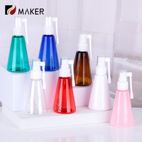 50ml 80ml triangulaire long éléphant nez gorge vaporisateur distributeur PET plastique petit liquide cosmétique rotation bascule bouteille nasale