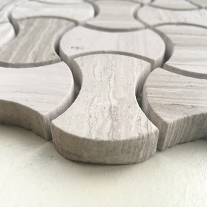 Mosaico de mármol del hogar del fondo de la pared del cuarto de baño del <span class=keywords><strong>hotel</strong></span> de las baldosas del chalet de lujo de Brown - Product Image 2