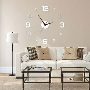 3D Luminous <b>Wall</b> Clock Frameless Acrylic DIY Digital Clock <b>Wall</b> <b>Stickers</b> Mute Clock <b>for</b> Living Room <b>Bedroom</b> Office <b>Wall</b> Decor - Product Image 4