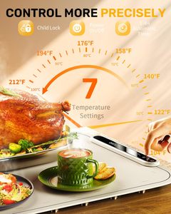 Plaque chauffante carrée simple en silicone souple, tapis isolant portable à température constante pour la maison, lavable et pliable - Product Image 5