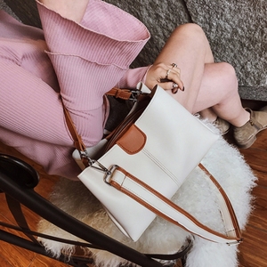 Nouveau Sac Fourre-tout Femme en Cuir PU Grande Taille Style Rétro 2024, Sacs à Main Couleurs Contrastées, Sac Bandoulière Rétro pour Femme Idéal pour l'<span class=keywords><strong>Été</strong></span> et les Trajets Quotidien - Product Image 2