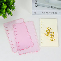 Protège-cahier transparent en acrylique Petal Cloud pour carnet A6, classeur à feuilles mobiles, organiseur de trésorerie et séparateurs d'enveloppes