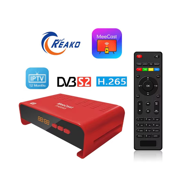 GX6605H WiFi TV Decoder Set Top Box 12 Months Full HD H.265 Digital Satellite Receiver DVB-S2 with MeeCast/DLNA for