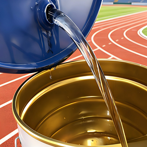 Colle à granulés de caoutchouc EPDM à séchage rapide, adhésif polyuréthane imperméable et anti-UV pour projets de construction de revêtements de sol en caoutchouc coulé humide - Product Image 1