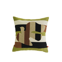 Housse de coussin de canapé en coton 100% avec motif d'hirondelle moderne, broderie d'oiseaux colorés, housse de coussin décorative pour salon, décoration de la maison