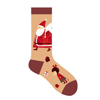 Chaussettes de Noël à motif animalier amusant, cadeaux de Noël originaux, chaussettes fantaisie pour femmes et hommes, saison hivernale, logo tricoté sur le corps.