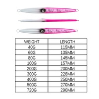 Haute qualité 40g 60g 80g 100g 200g 300g 400g 500g 720g lueur chute lente gabarit plomb gabarit leurre rivage pas lent métal gabarit leurre