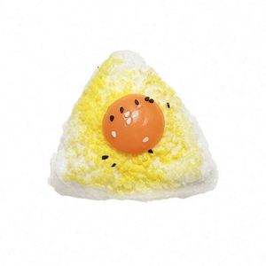 Juguete de sushi hecho a mano, suave y blandito, sensorial antiestrés, de plástico, para niños de 5 a 7 años, con diseños de pollito, pan, pata de gato, pez y yema de huevo - Product Image 6