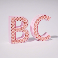 Boîte à fleurs personnalisée en forme irrégulière, recyclable, avec lettres, boîte cadeau rigide faite à la main pour fleurs
