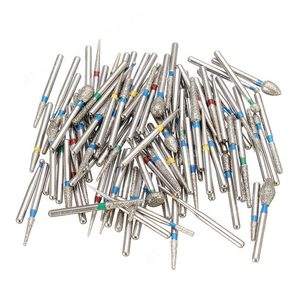 Fresas Dentales <span class=keywords><strong>de</strong></span> Diamante <span class=keywords><strong>de</strong></span> Acero Inoxidable, Herramientas Dentales Manuales <span class=keywords><strong>de</strong></span> Alta Velocidad FG, Clase II, Certificación ISO13485, Plateadas, <span class=keywords><strong>1</strong></span> Año <span class=keywords><strong>de</strong></span> Garantía - Product Image 1