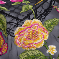 2025 gros Haute Couture inde multicolore fleur motif broderie tissu pour sacs mariages Textiles de maison trame tricoté