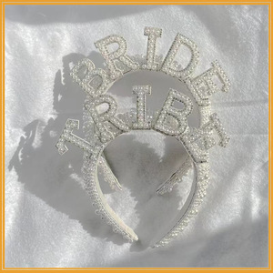 GRAD TRIBE BRIDE Couronne <span class=keywords><strong>de</strong></span> perles Bandeau <span class=keywords><strong>de</strong></span> mariage douche nuptiale Princesse diadèmes et couronnes accessoires <span class=keywords><strong>de</strong></span> cheveux <span class=keywords><strong>de</strong></span> mariée luxe mariage - Product Image 3