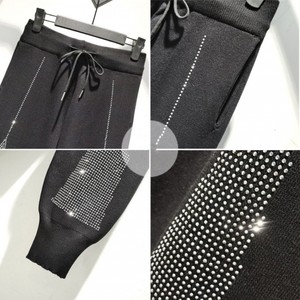 Pantalon cargo décontracté à taille élastique avec perles scintillantes et paillettes personnalisables, nouvelle arrivée pour filles - Product Image 4