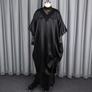 Vestido Blanco Boubou de Moda Africana de Alta Calidad para Mujer, con Volantes y Mangas de Encaje, Modelo K1146 - Product Image 5