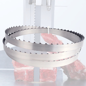Lame de scie à ruban pour couper la viande et les os, en acier à haute teneur en carbone, durable, à dents renforcées, pour machine de transformation alimentaire de boucher - Product Image 1