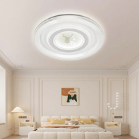 Luminaire de plafond asymétrique contemporain avec motif étoile et deux cadres circulaires pour un éclairage élégant de la chambre à coucher et du bureau