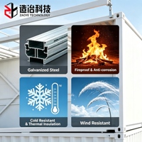 Maison conteneur préfabriquée en acier en kit, démontable, portable, modulaire, pour extérieur, vente en gros