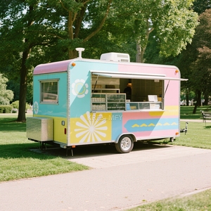 Remolques Móviles 2025, Camión de Comida con Equipamiento para Hornear, Camioneta de Pizza y Hamburguesas, Carrito de Comida - Product Image 4