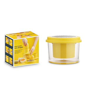 Éplucheur de maïs multifonctionnel 4-en-1 en acier inoxydable, outil commercial en métal pour couper et retirer les grains de maïs - Product Image 6