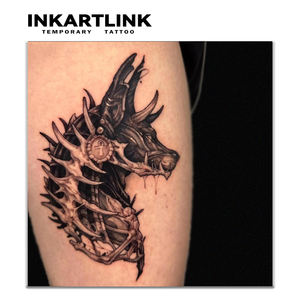 INKARTLINK - Pegatina de <span class=keywords><strong>Tatuaje</strong></span> para el Cuerpo, Pegatina de <span class=keywords><strong>Tatuaje</strong></span> de Papel, Anubis Cyberpunk, Resistente al Agua, Ecológica, de Larga Duración, 15 Días, al por Mayor - Product Image 2
