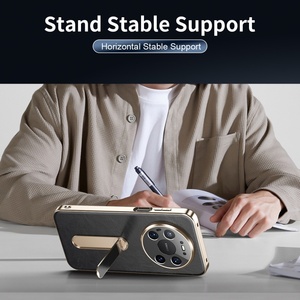 Funda de Teléfono de Cuero PU con Revestimiento Moderno para Huawei Mate 80 Pro Max Mate 70 60 con 360 °   Protector de Pantalla de Lente HD Strip Stand - Product Image 5