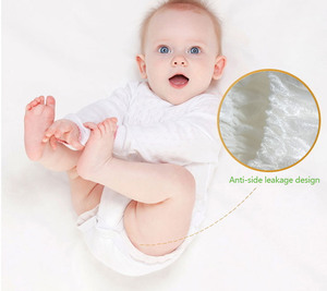 Panneaux jetables écologiques personnalisés OEM, couches en bambou pour bébés, biodégradables, pantalon d'entraînement, pièces - Product Image 3