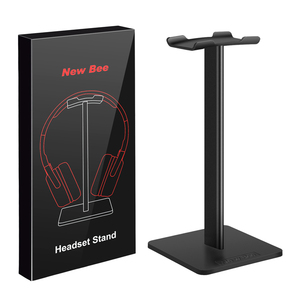 New Bee Custom Wholesale Black White Aluminum Alloy <strong>Headphone</strong> <strong>Stand</strong> Universal <strong>Headphone</strong> Holder for Desk - Product Image 5