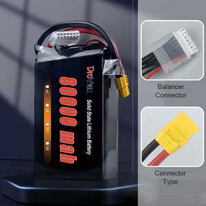 Fábrica OEM 12S 14S 18S 24S HV Batería de estado semisólido 80000mAh 47,4 V 71,1 V Paquete de baterías Lipo para UAV Drone RC Aircraft - Product Image 6