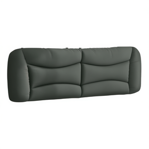 Coussin de tête de lit standard en polyester gris foncé pour la lecture et le repos au lit, motif matelassé rectangulaire uni - Product Image 1