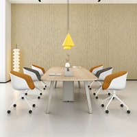 Meubles de bureau européens modernes sur mesure, table de conférence de 2,4 m, 2,8 m, 3,2 m pour 8, 10 ou 12 personnes