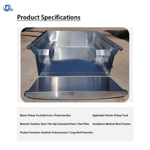 Forro para la Caja de Camionetas Pickup, Acero Inoxidable Deportivo, Antideslizante, Resistente al Desgaste, Fácil Instalación, Compatible con Autos <span class=keywords><strong>4x4</strong></span>, GMC, Isuzu, <span class=keywords><strong>Nissan</strong></span> - Product Image 5