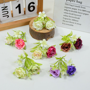 Ramo de Rosas de Diamantes Simulados Dongchen Crafts, Flor de Seda de 4 cm, Accesorio de Fotografía para Bodas, Decoración - Product Image 5