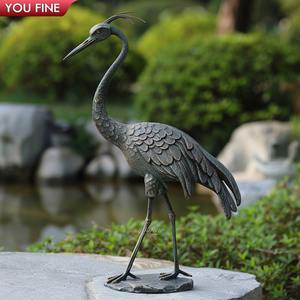 Décor de jardin extérieur Statue de <span class=keywords><strong>grue</strong></span> à héron de style moderne Oiseaux Animaux en métal - Product Image 2