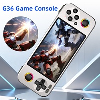 Console de jeu portable G36 avec écran IPS, joystick 3D RGB, prise en charge de deux manettes, console de jeu rétro multilingue