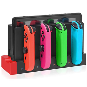 Station de charge PG-9186 pour <span class=keywords><strong>Joycon</strong></span> pour Switch et OLED - Charge jusqu'à 4 manettes, compatible avec les modèles Switch et OLED - Product Image 1