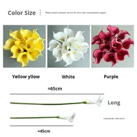 Fleur artificielle réaliste en PU, grande calla à longue tige, style moderne JingRui, pour décoration intérieure, extérieure et de mariage, arrangement unique
