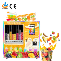 Distributeur automatique de smoothies aux fruits pour extérieur et intérieur, avec logo personnalisé, en métal, avec boîte lumineuse SDK, Plug & Play, pour événements et marchés, usine OEM ODM