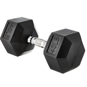 Support pour haltères hexagonaux, personnalisable avec logo, haltères hexagonaux en caoutchouc pour la musculation - Product Image 1