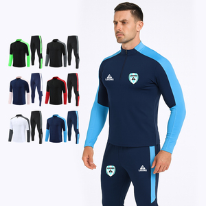 High Quality Soccer Team Tracksuit Sport Long Sleeve <b>Jackets</b> Custom logo Sport Wear for Men Soccer Long Sleeve Tracksuits - Product Image 1
