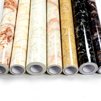 Papel Tapiz Decorativo Autoadhesivo de Vinilo PVC con Textura de Mármol, Rollo de Adhesivos para Pared