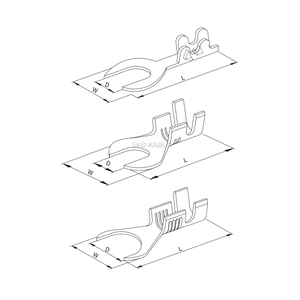 Connecteur à fourche à sertir en cuivre, sur mesure pour câblage électrique automobile - Product Image 2