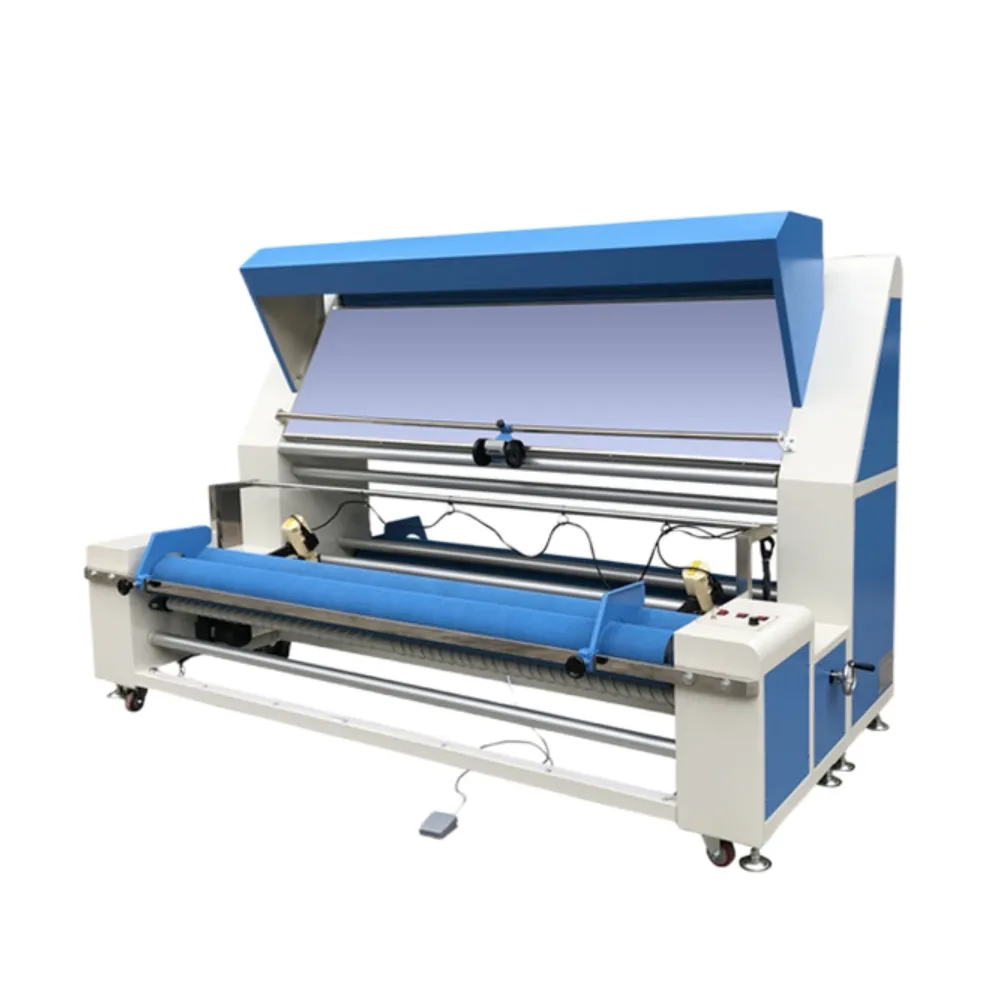 Nhà máy sản xuất may mặc máy móc dệt vải kiểm tra tự động đối diện cạnh vải Rolling Machine