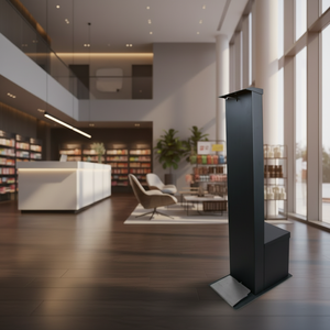 Distributeur de savon double en mousse en gros d'Allemagne, support hygiénique en métal noir, acier inoxydable, désinfection, salle de bain, hôtel - Product Image 4