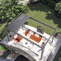 Pergola rétractable, pavillon en aluminium imperméable pour les réceptions et les rassemblements